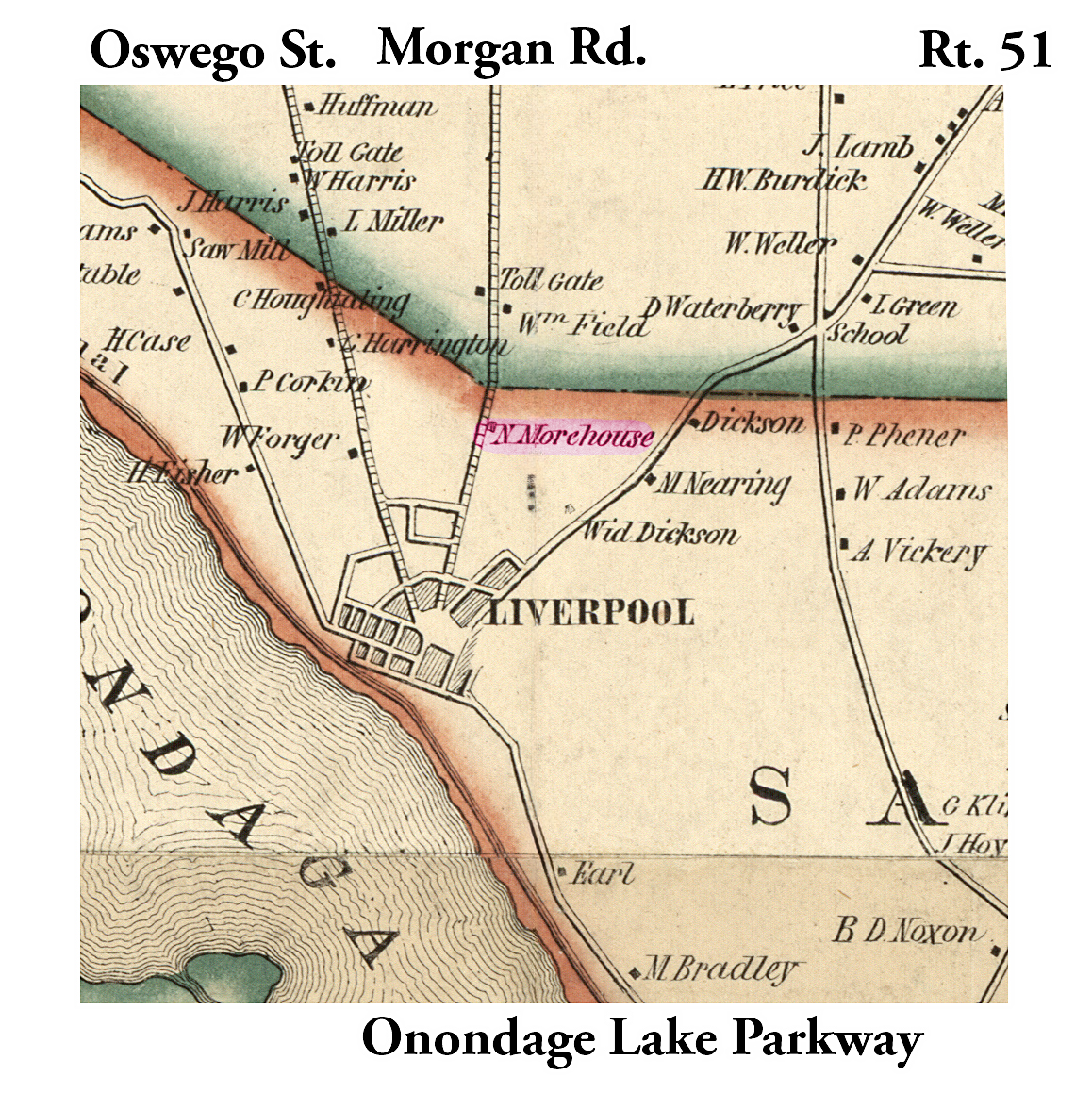 1852 Onondaga Map Sal-8 Excerpt